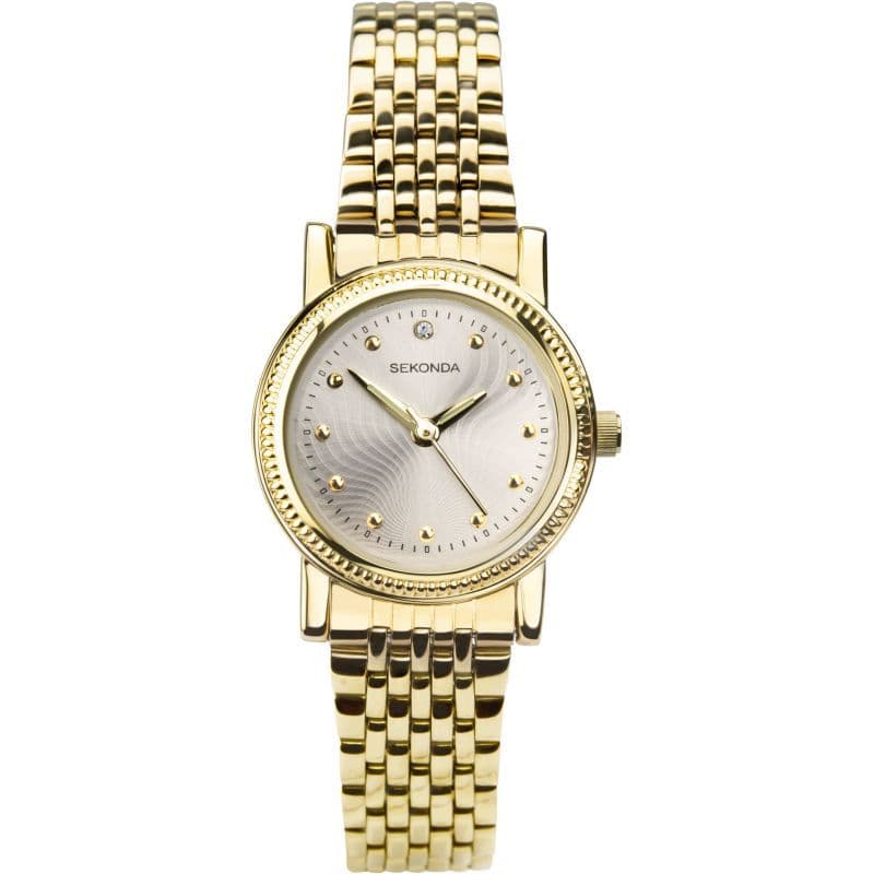 2700 Sekonda Bracelet Watch Ladies Gold Plated Champagne Dial