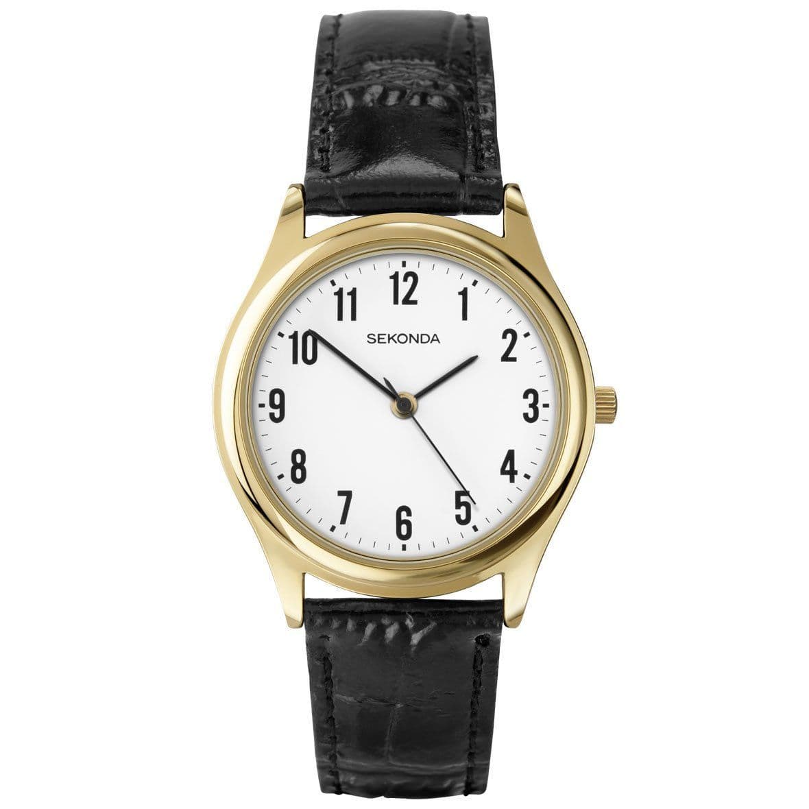 3623 Sekonda Round Watch Men's With A Really Clear Dial White Dial With Black Arabic Numbers