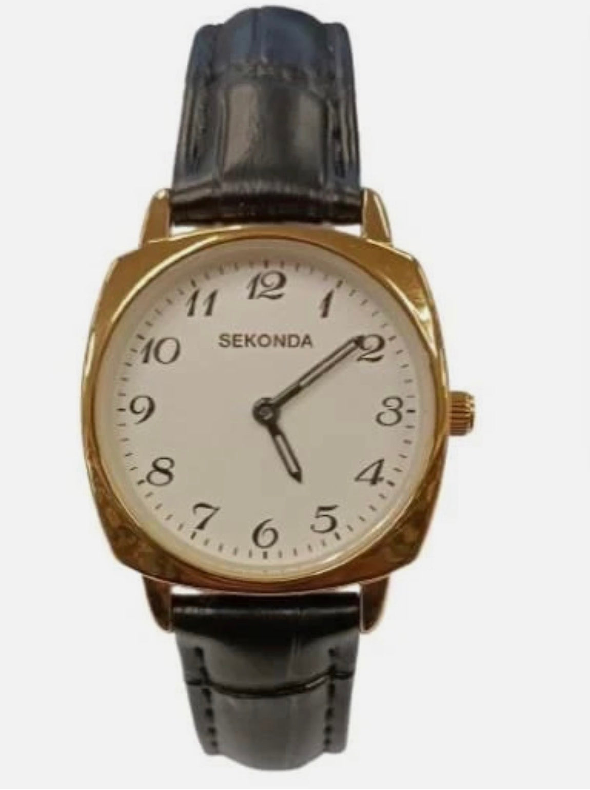 40437 Sekonda Ladies Watch Gold Case & Black Strap with White Arabic Dial