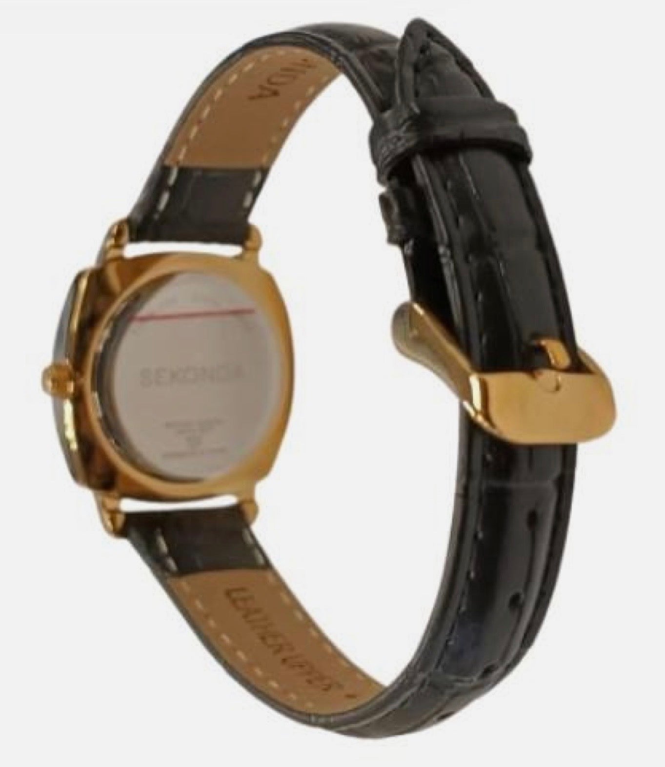 40437 Sekonda Ladies Watch Gold Case & Black Strap with White Arabic Dial
