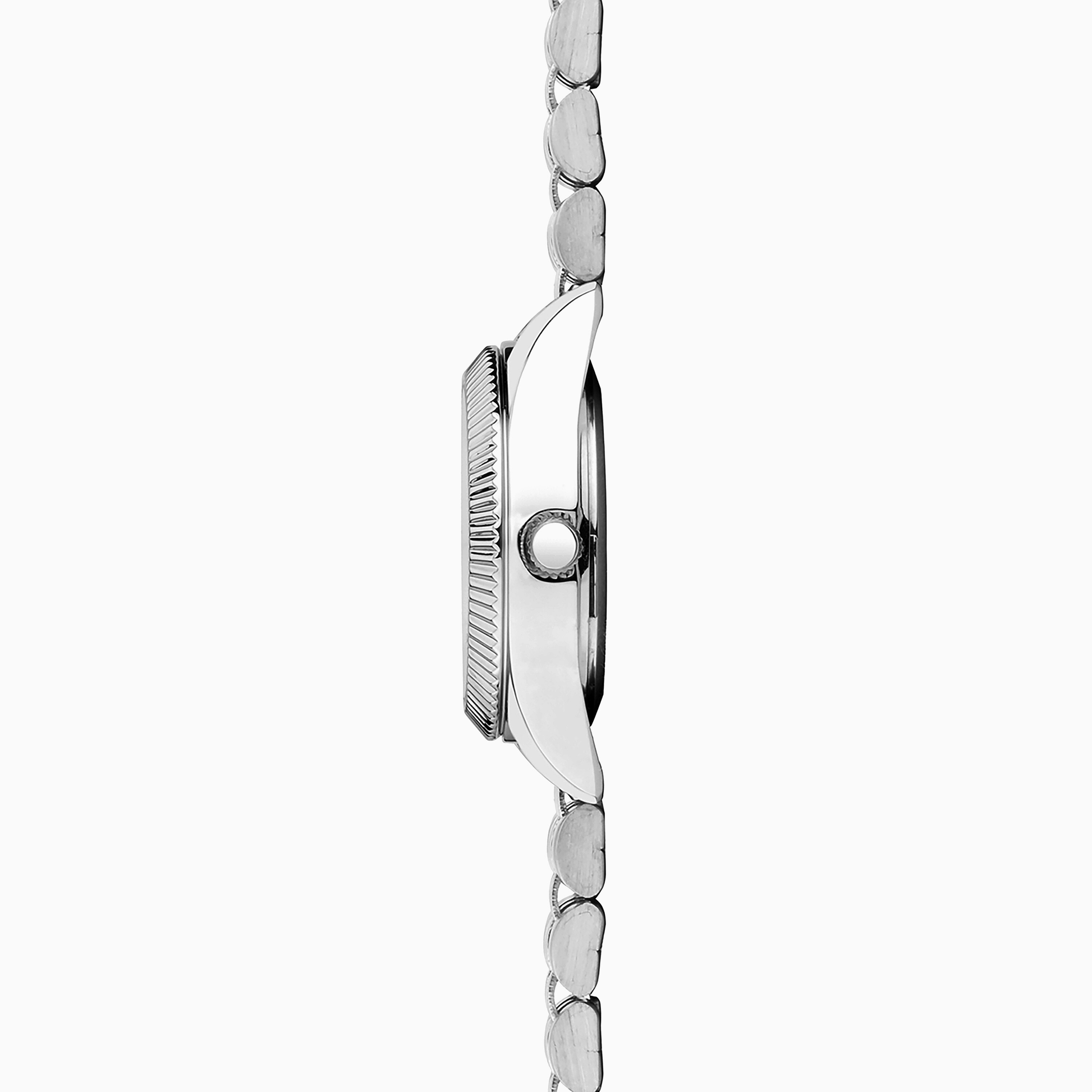 40689 Sekonda Round Crystal Set Ladies Stainless Steel Watch