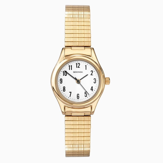 4602 Sekonda Watch Ladies Gold Plated Expanding Bracelet Arabic Dial