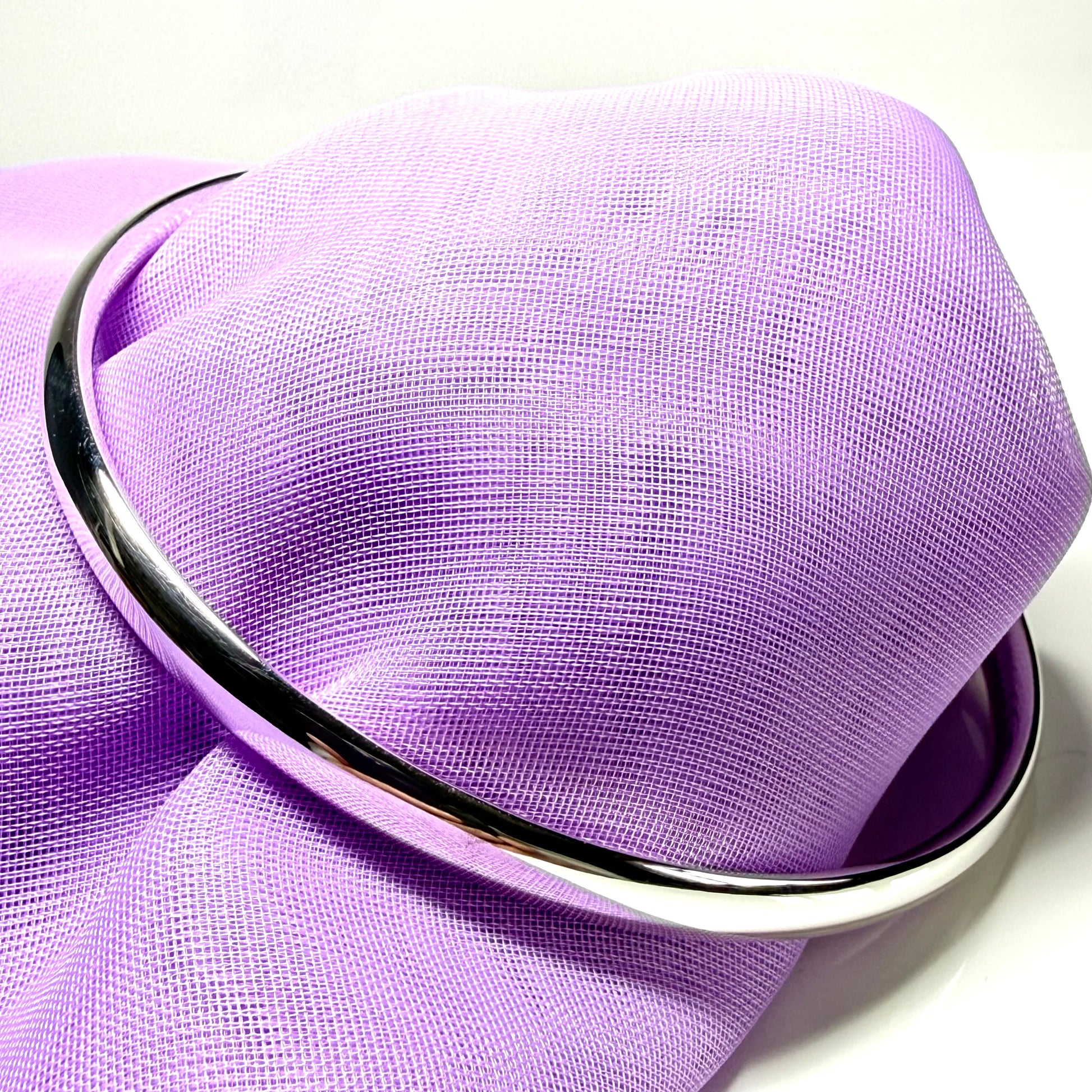 5.5 mm rounded plain sterling silver polished bangle