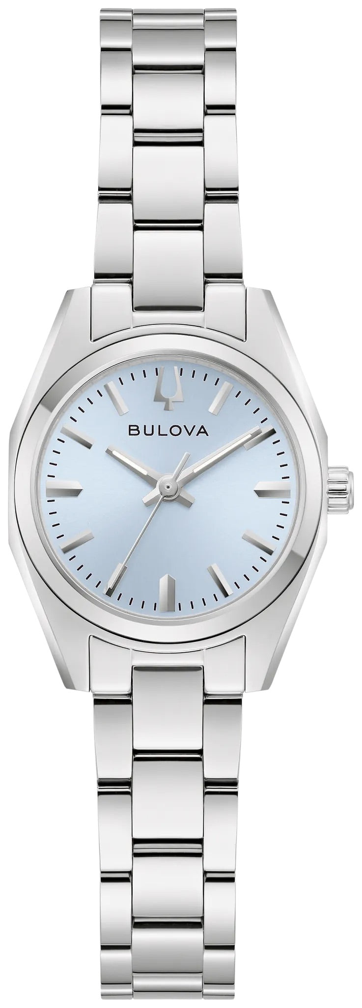 96L345 Bulova Bracelet Watch Stainless Steel Light Blue Dial Surveyor