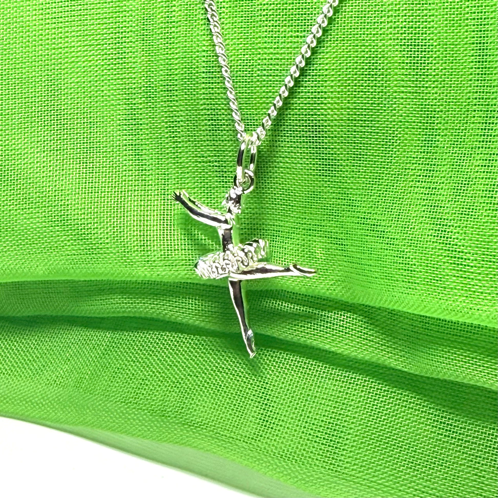 Ballerina Sterling Silver Necklace Pendant