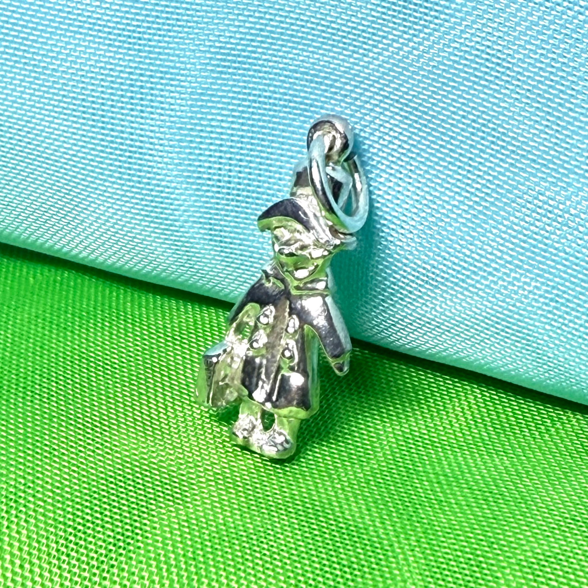 Bear With Suitcase Sterling Silver Charm