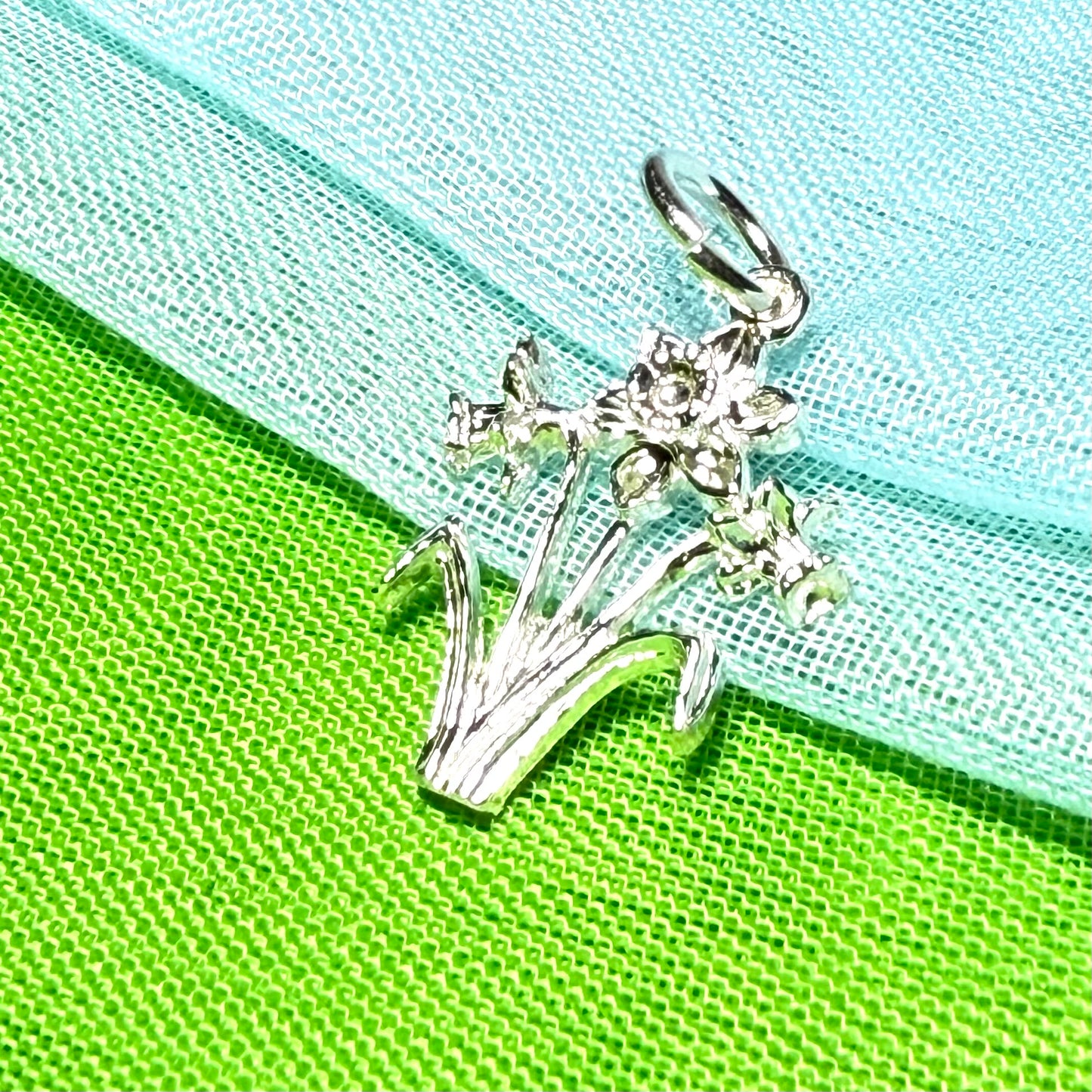 Daffodil Charm Sterling Silver