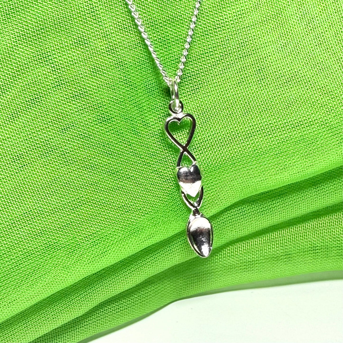 Love Spoon Necklace Sterling Silver Pendant