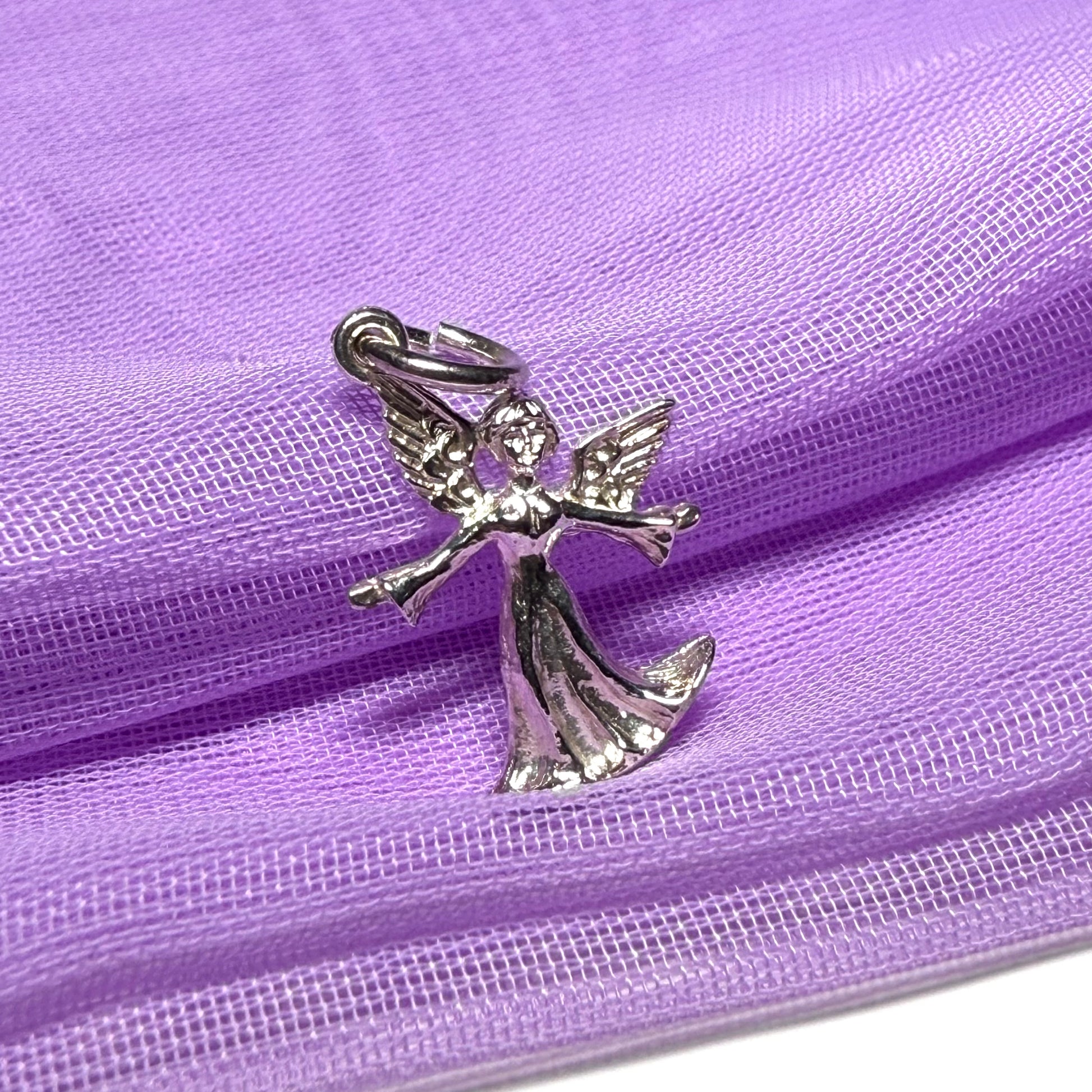 Small Angel Charm Sterling Silver Charm