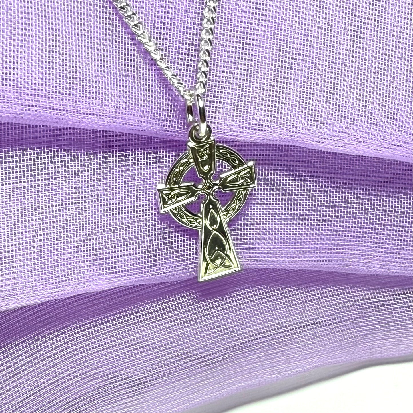 Sterling Silver Celtic Cross Including Chain