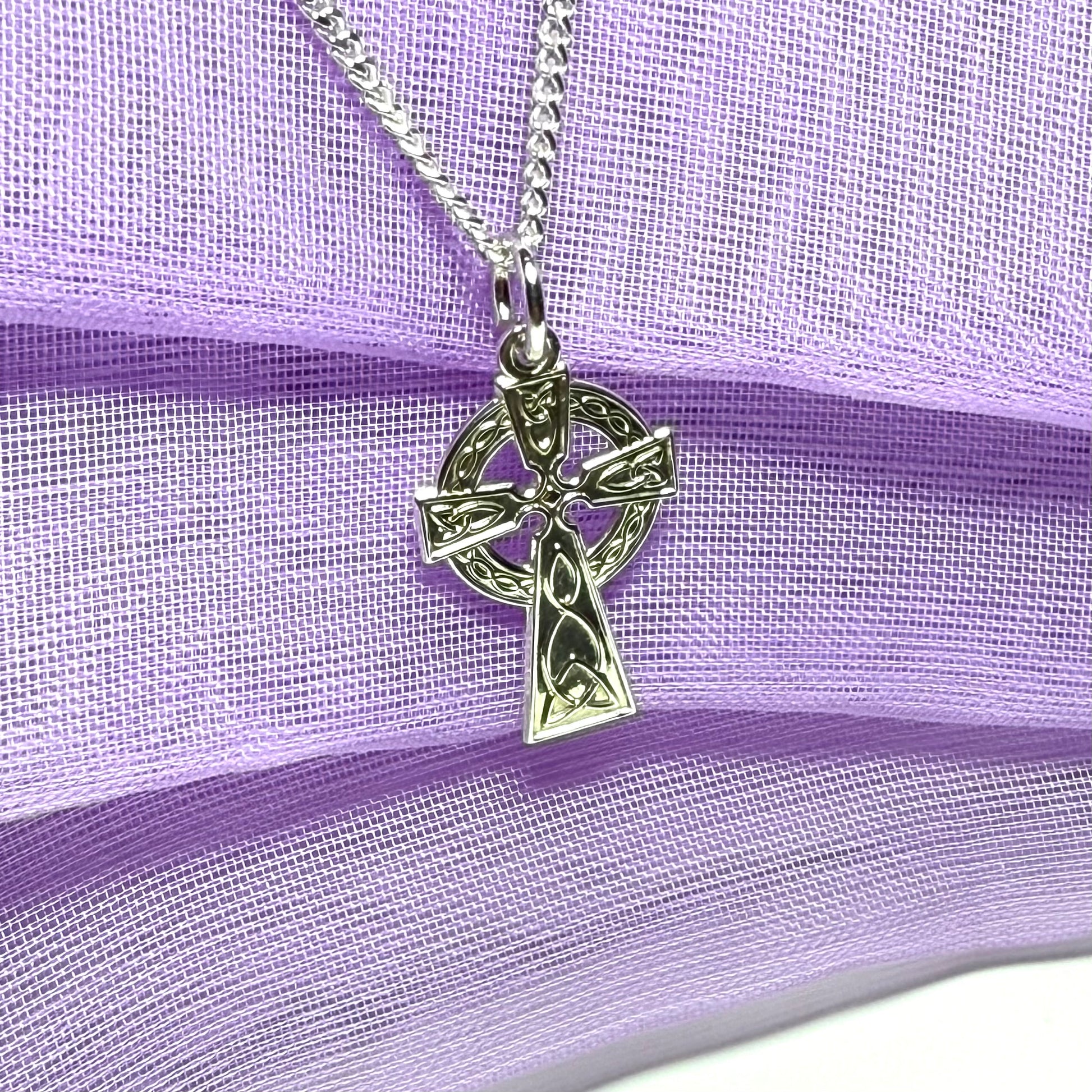 Sterling Silver Celtic Cross Including Chain