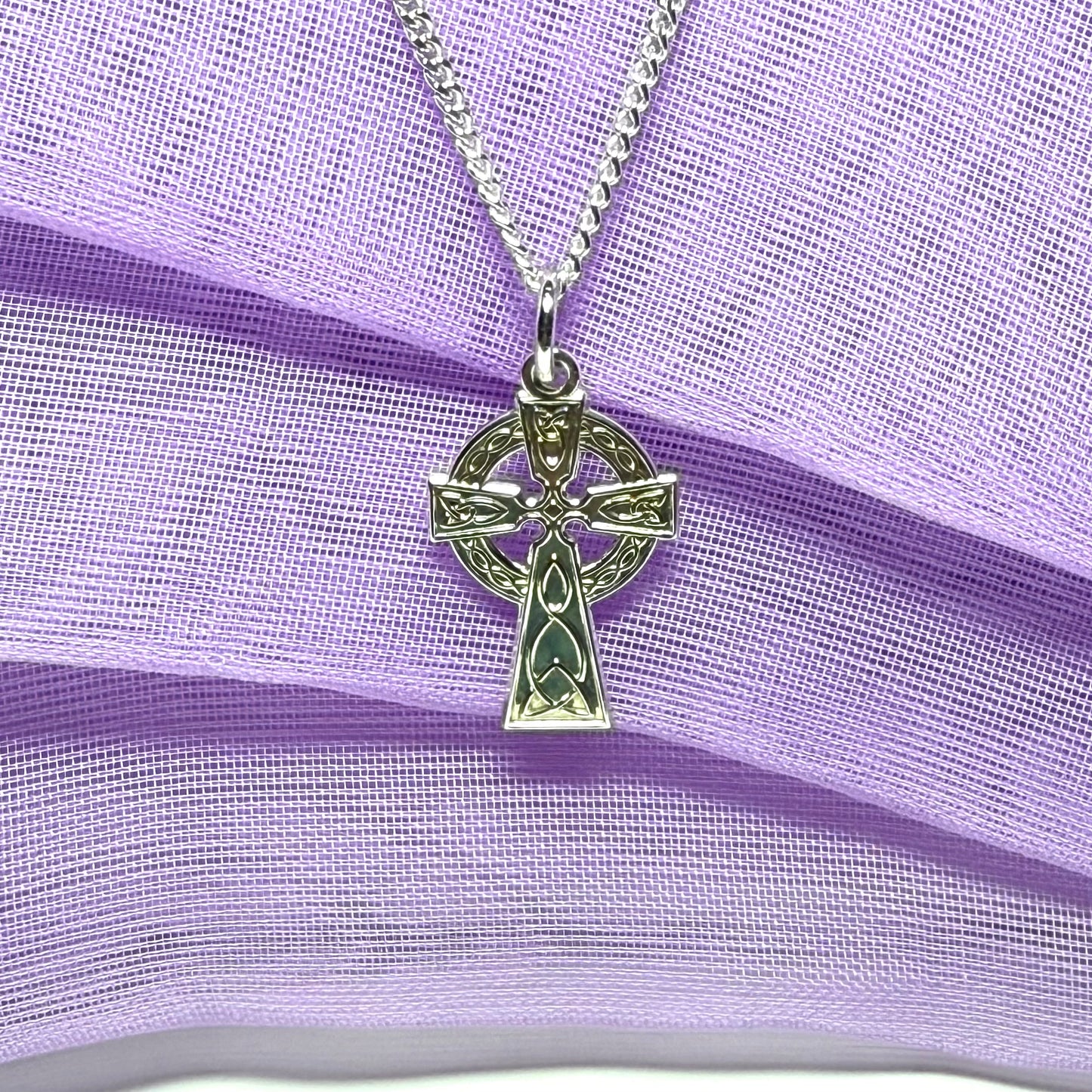 Sterling Silver Celtic Cross Including Chain