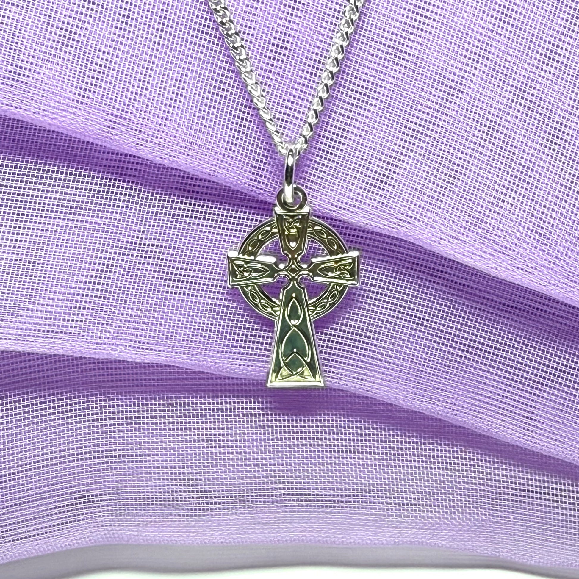 Sterling Silver Celtic Cross Including Chain