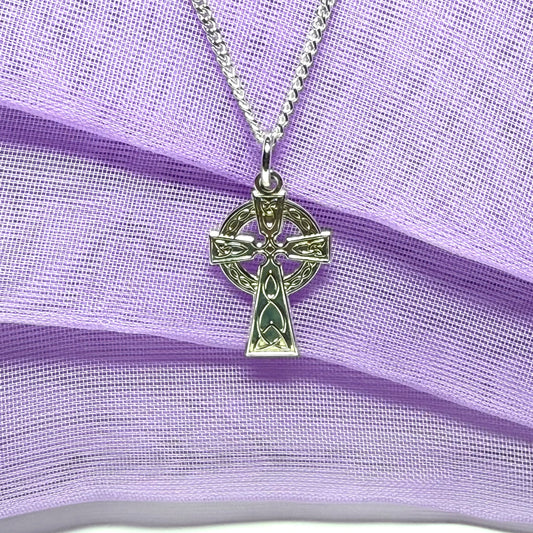 Sterling Silver Celtic Cross Including Chain