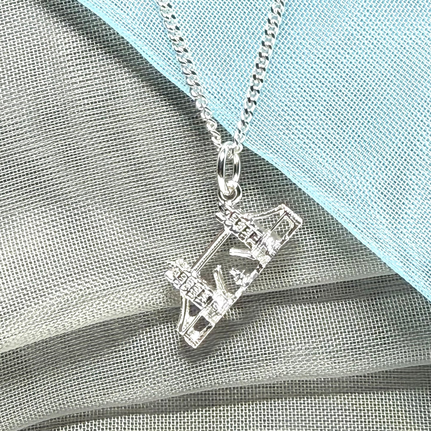 Tower Bridge London Necklace Sterling Silver Charm Pendant