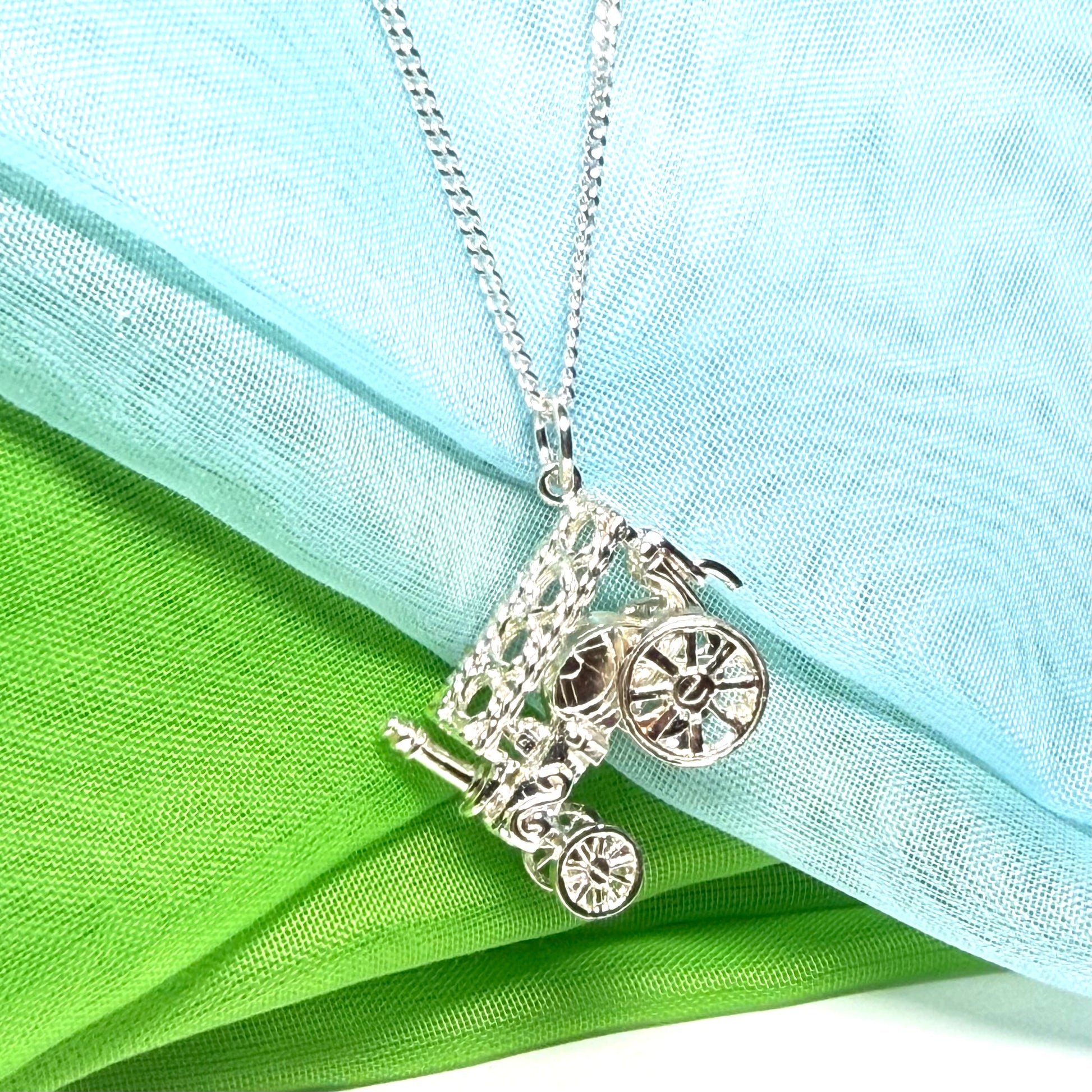 Traction Engine Necklace Sterling Silver Steam Engine