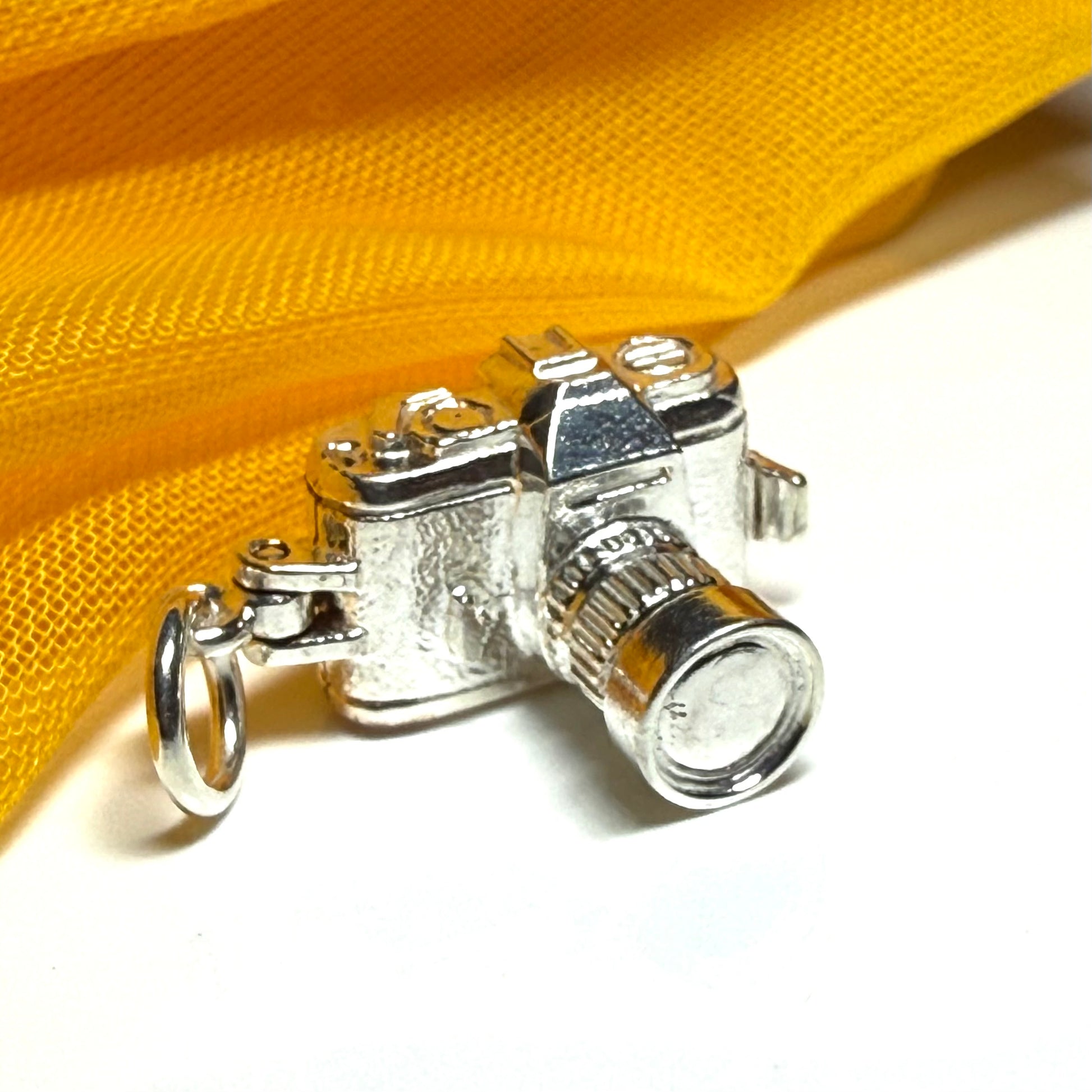 Traditional Lens Camera Charm Sterling Silver