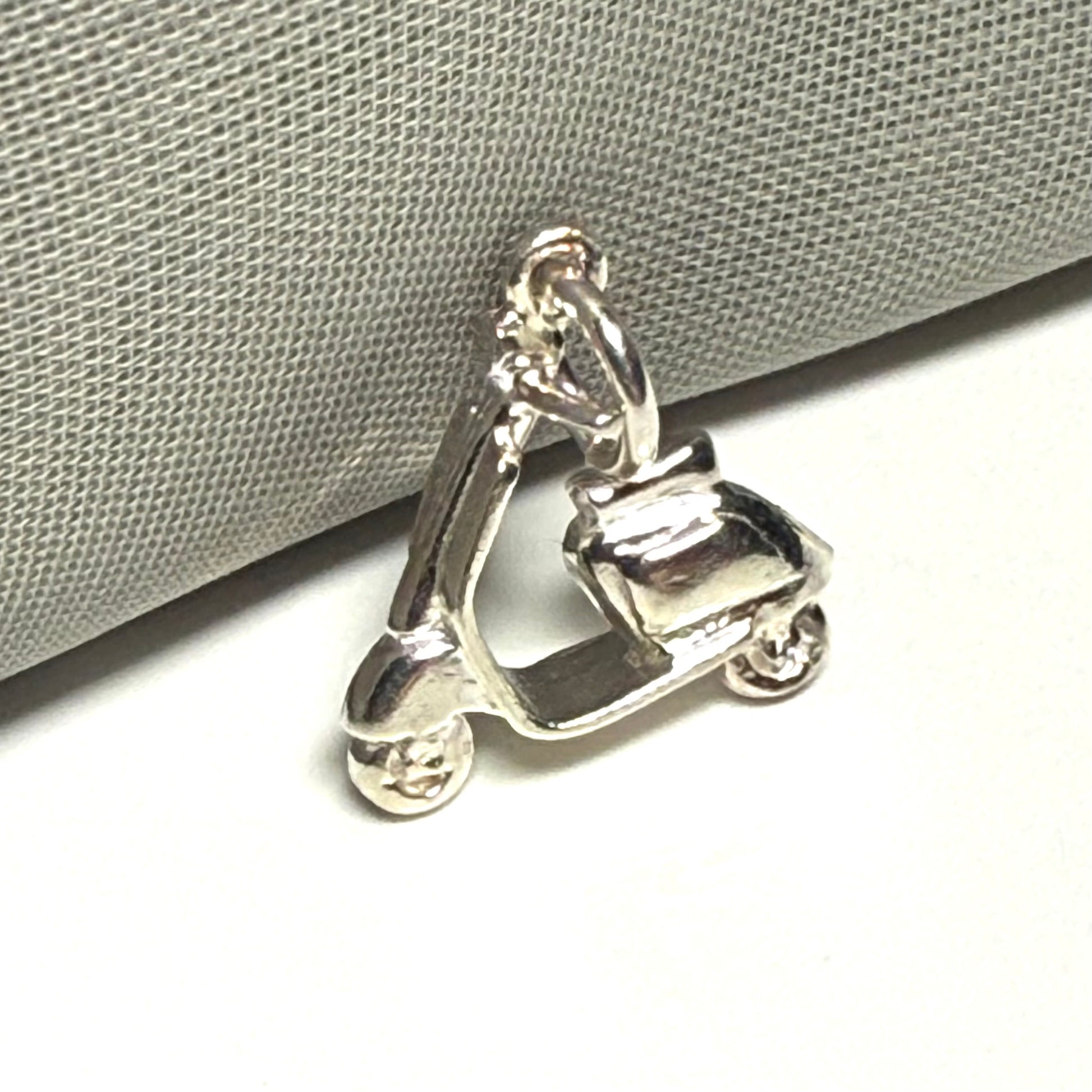 Vespa Scooter Shaped  Sterling Silver Charm