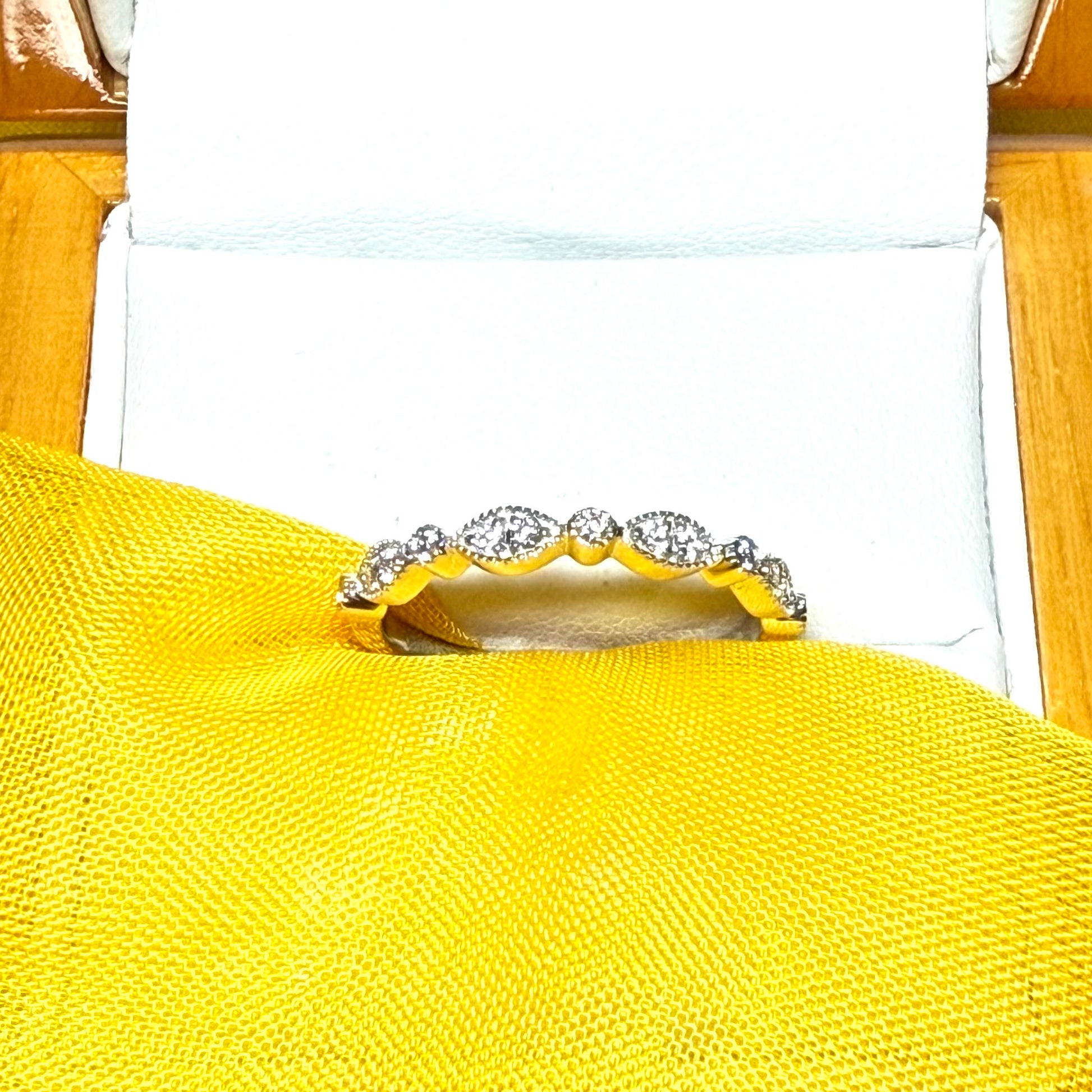 Real round cut diamond eternity ring white gold 17 points