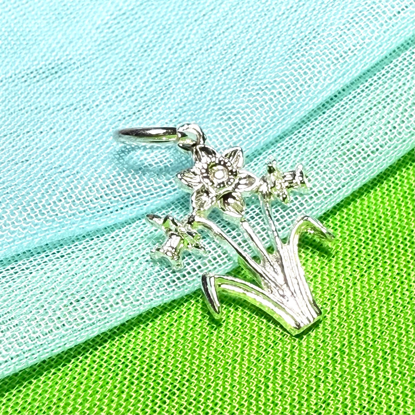 Daffodil Charm Sterling Silver