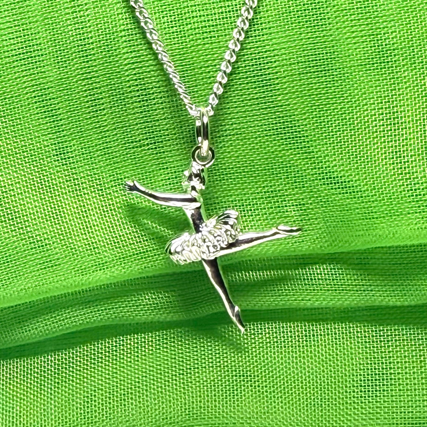 Ballerina Sterling Silver Necklace Pendant