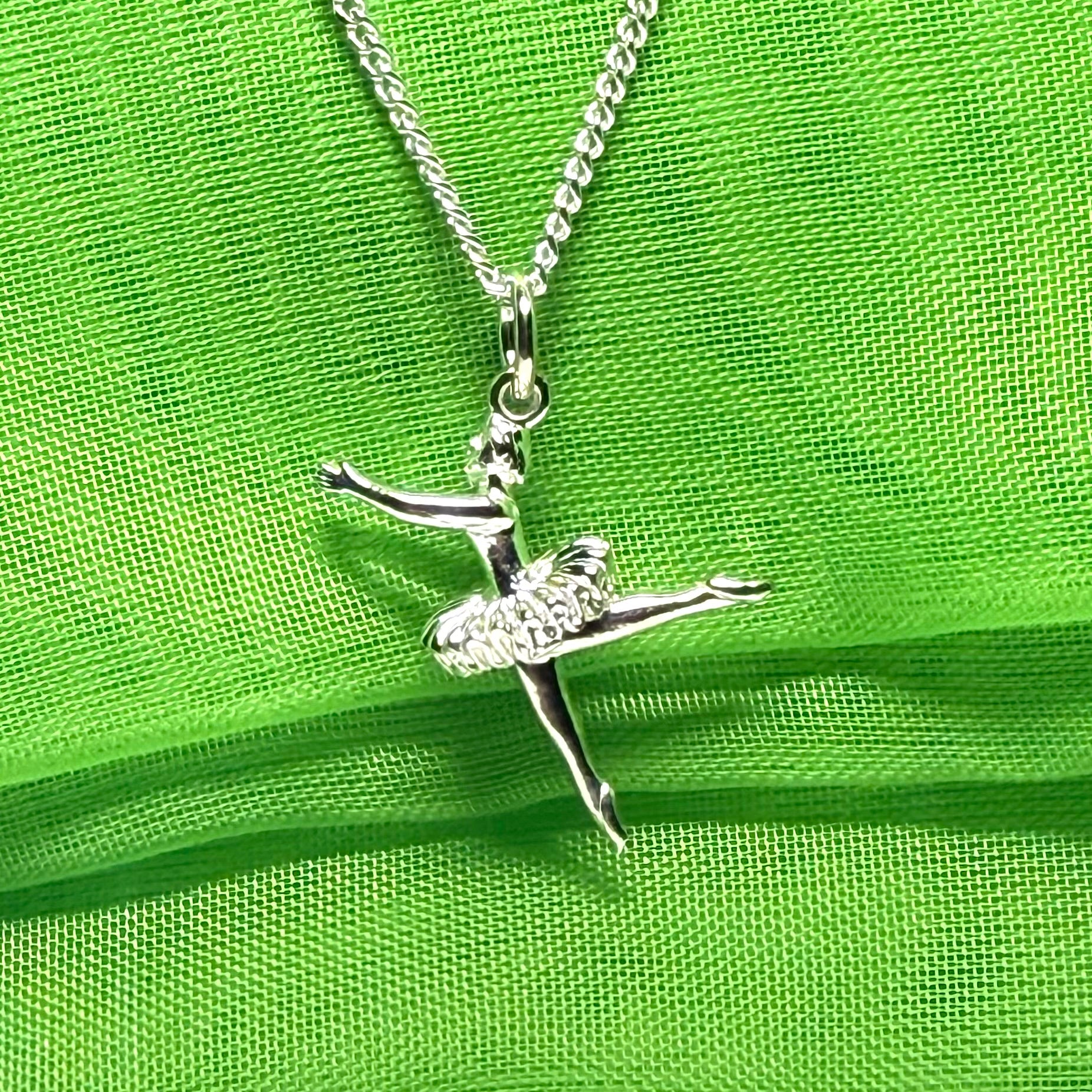 Ballerina Sterling Silver Necklace Pendant