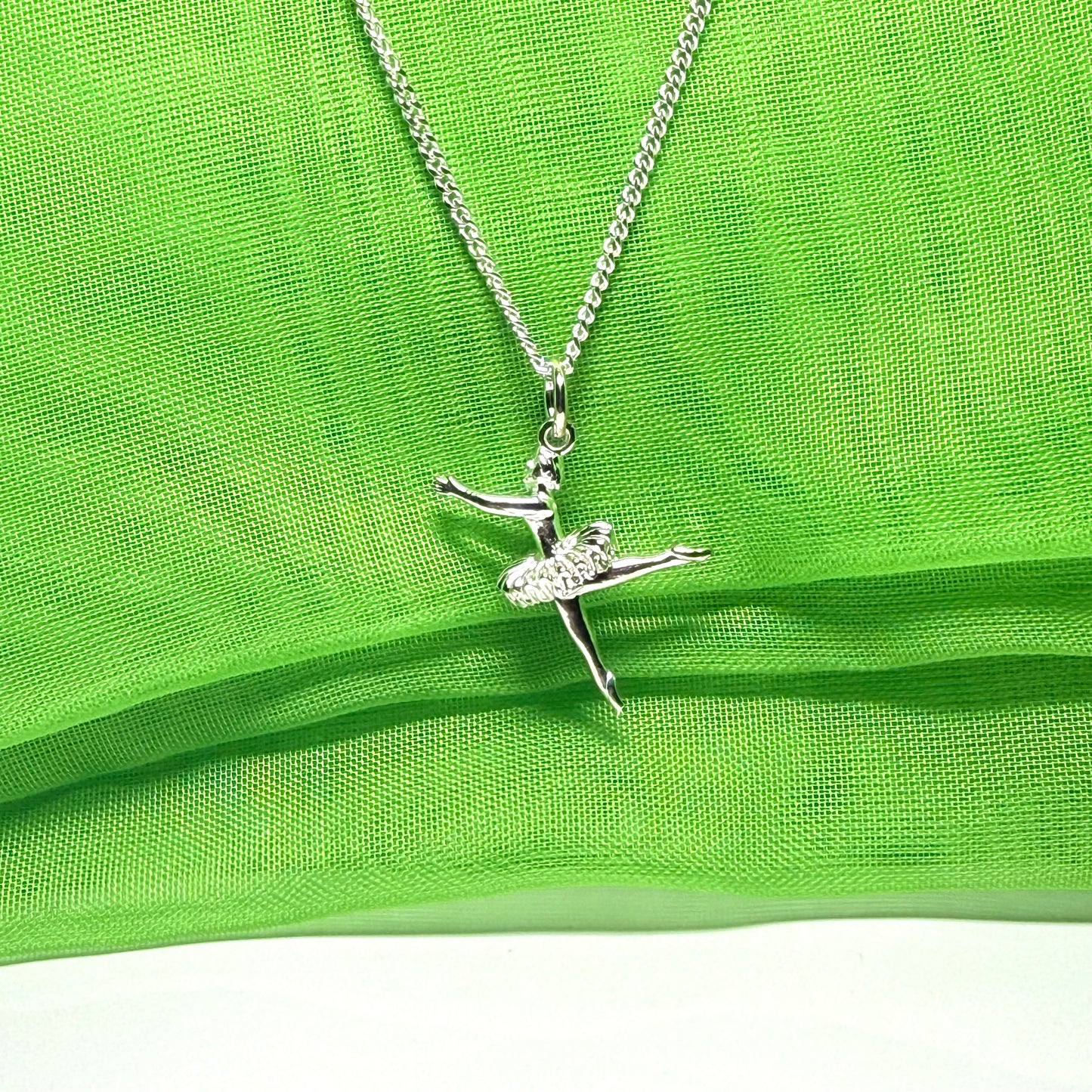 Ballerina Sterling Silver Necklace Pendant
