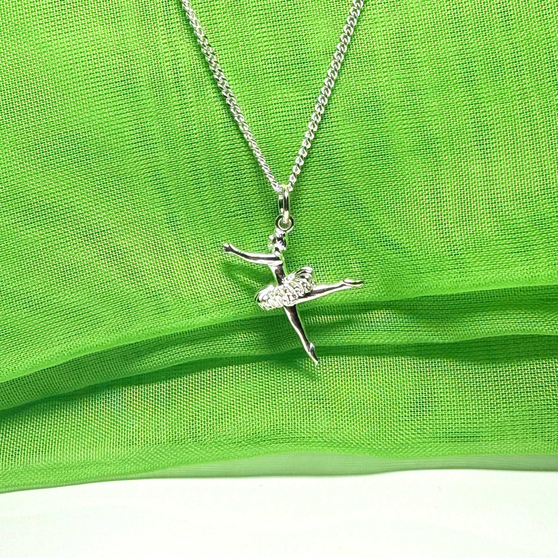 Ballerina Sterling Silver Necklace Pendant