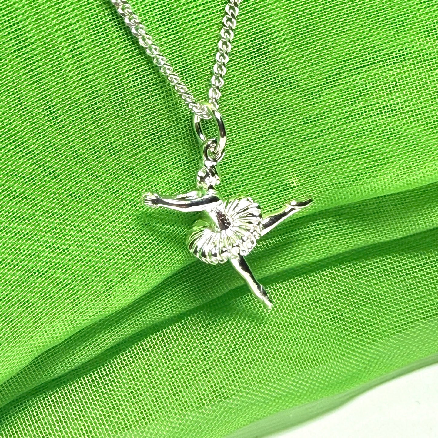 Ballerina Sterling Silver Necklace Pendant