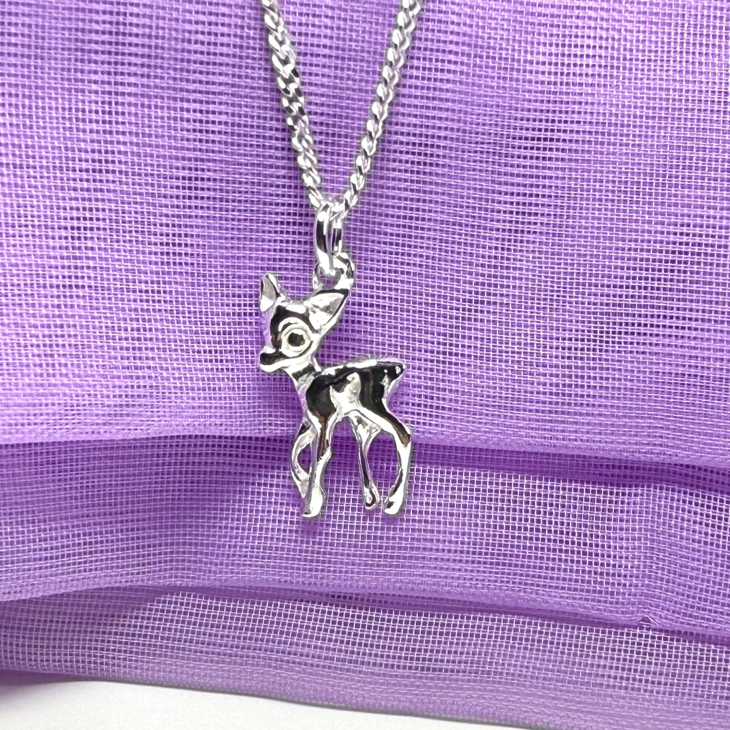 Bambi Necklace Sterling Silver Pendant