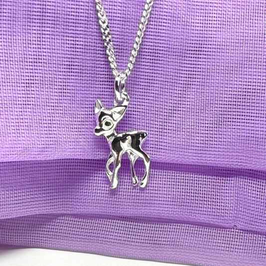 Bambi Necklace Sterling Silver Pendant