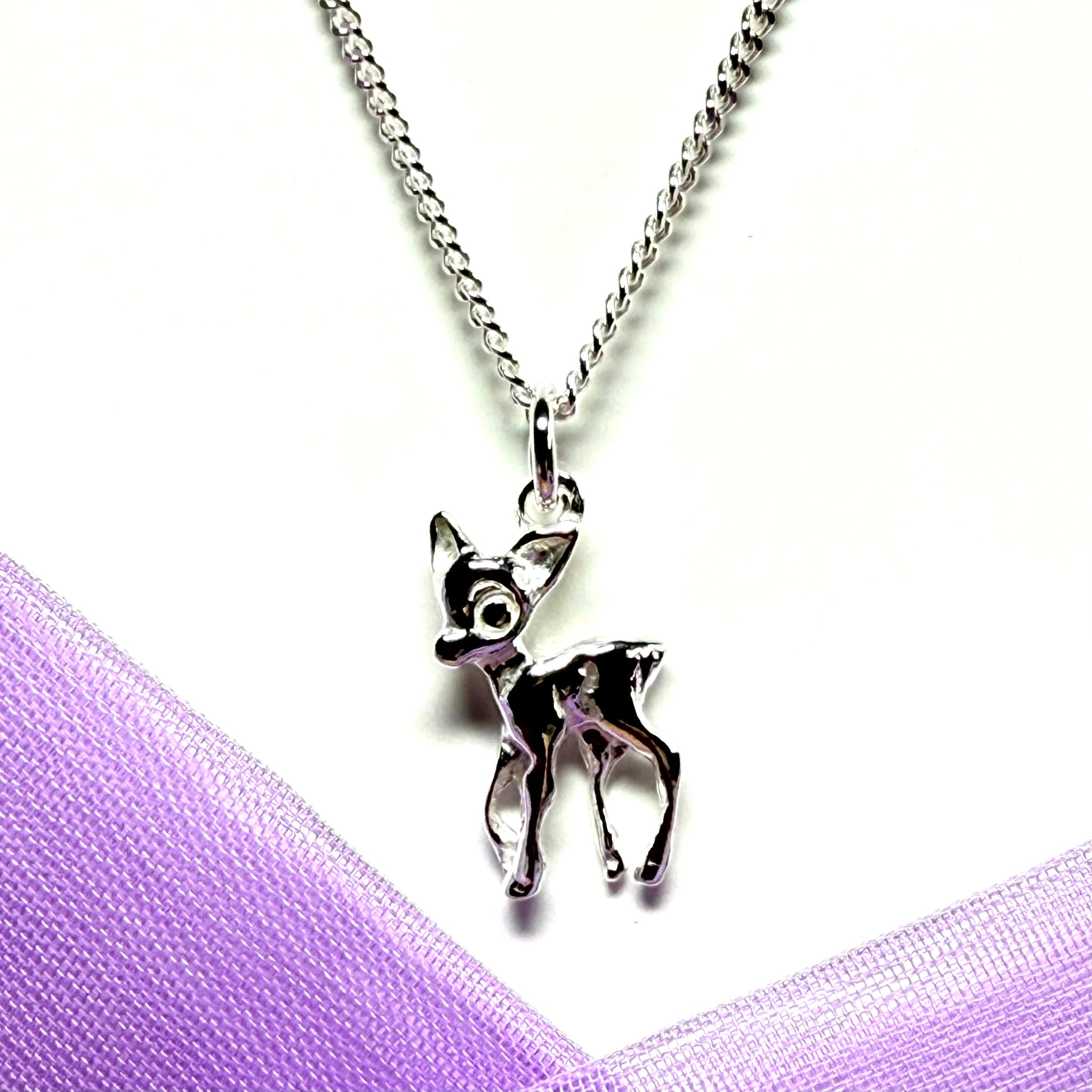 Bambi Necklace Sterling Silver With Chain