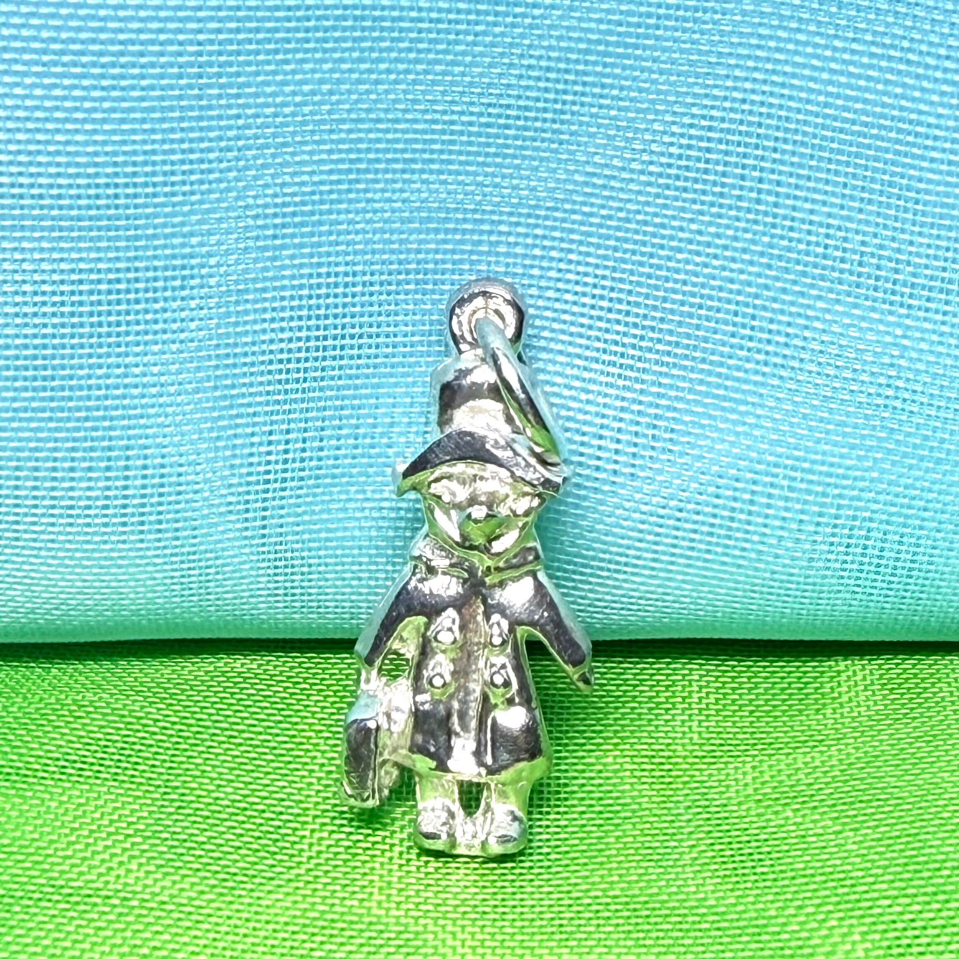 Bear With Suitcase Sterling Silver Charm