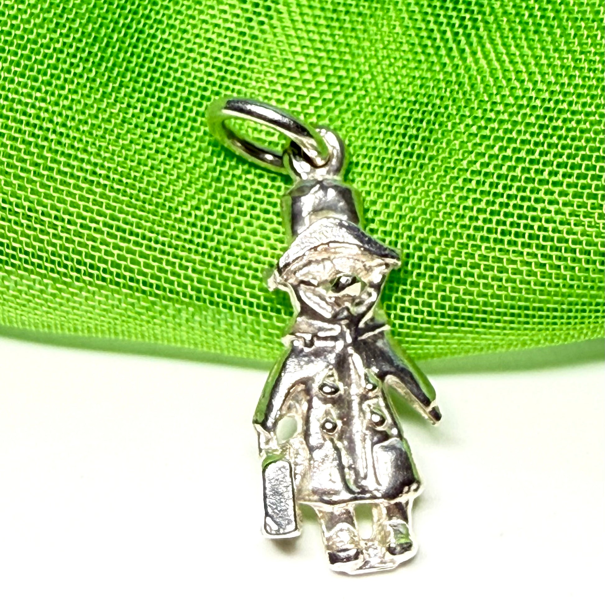 Bear With Suitcase Sterling Silver Charm
