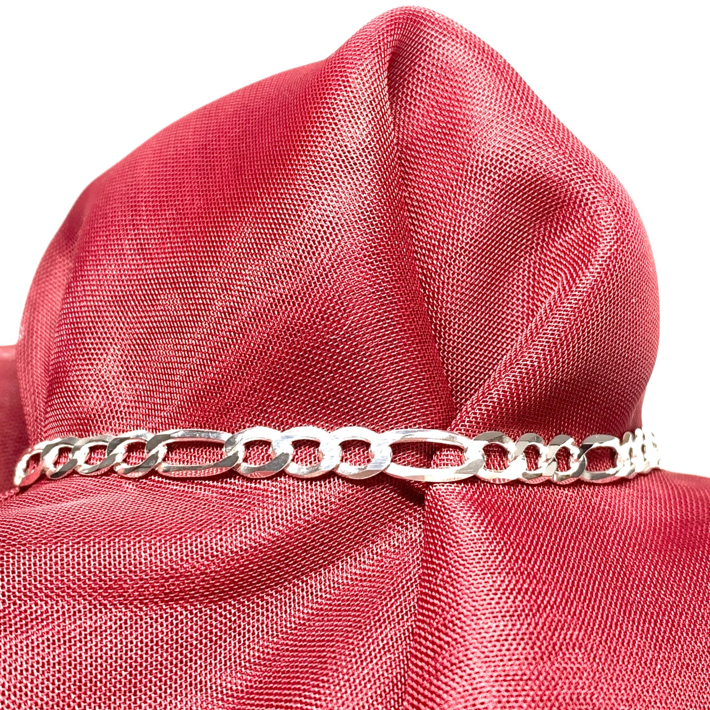 Bracelet ladies figaro link design solid sterling silver