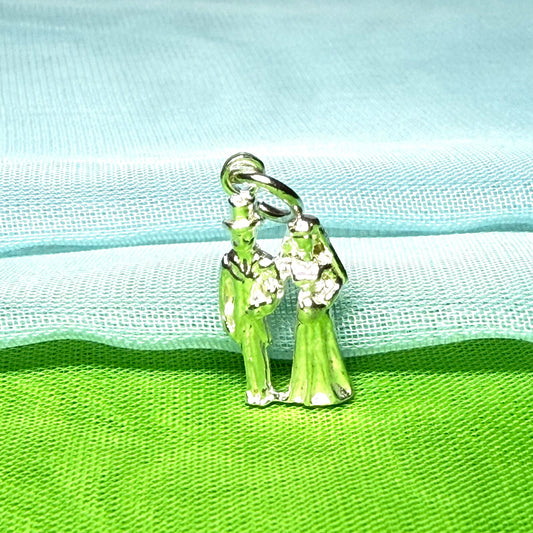 Bride And Groom Charm Sterling Silver