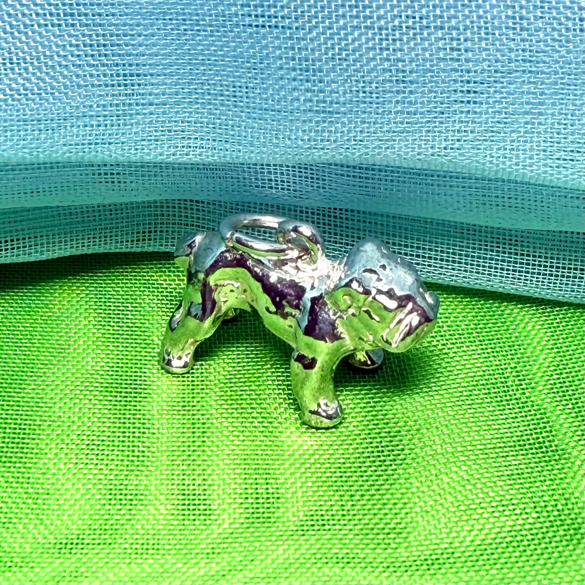 British bulldog charm solid sterling silver