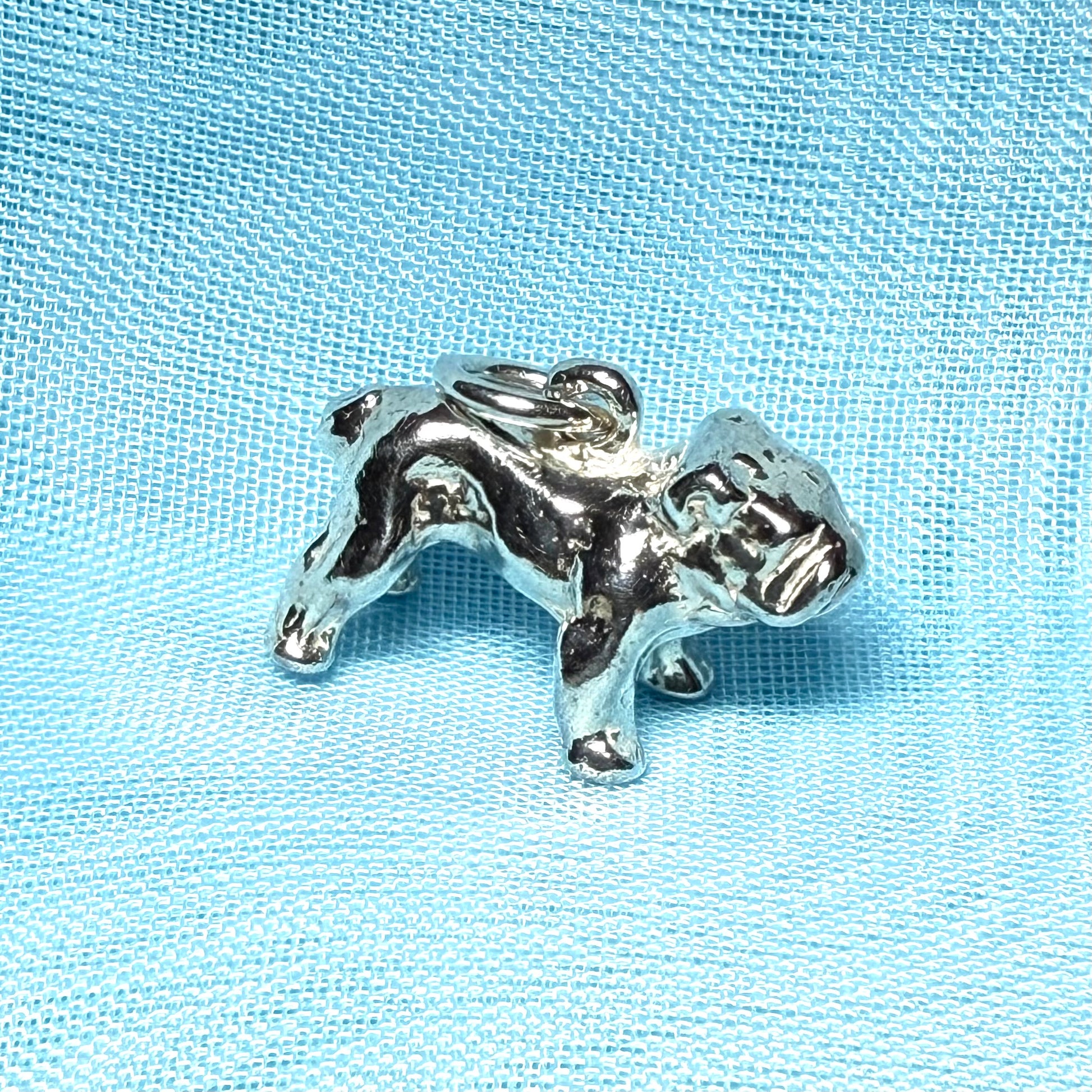 British bulldog charm solid sterling silver