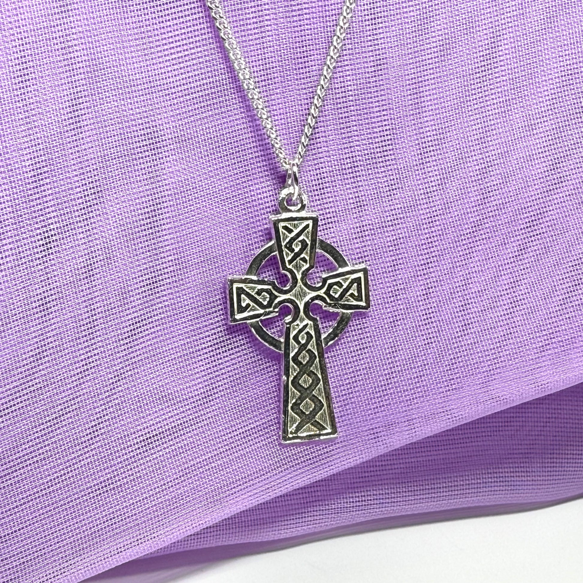 Celtic Cross Sterling Silver With Chain