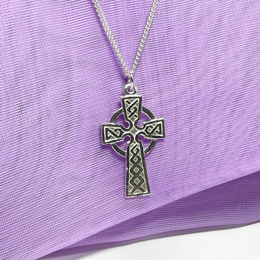 Celtic Cross Sterling Silver With Chain