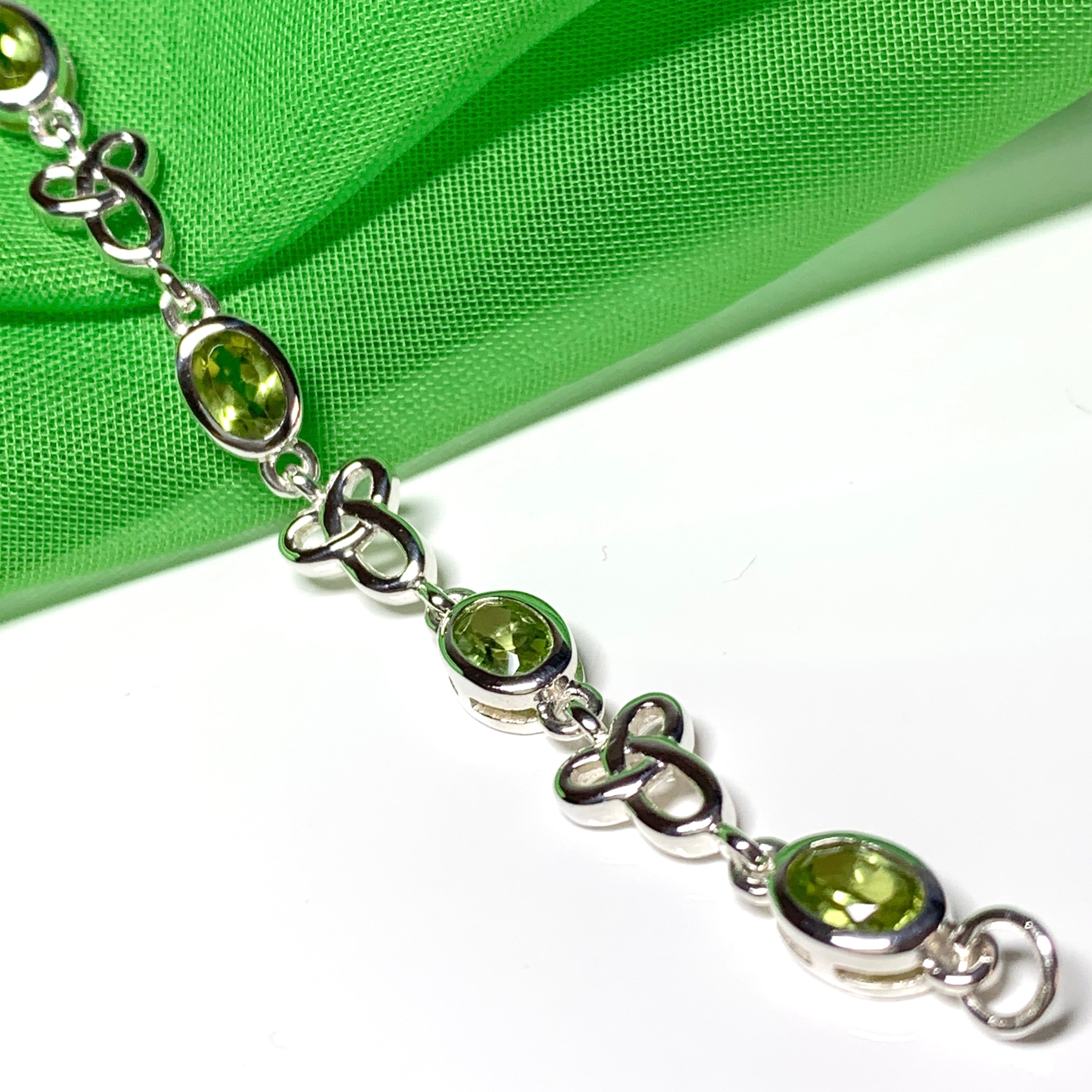 Sterling silver clearance peridot bracelet