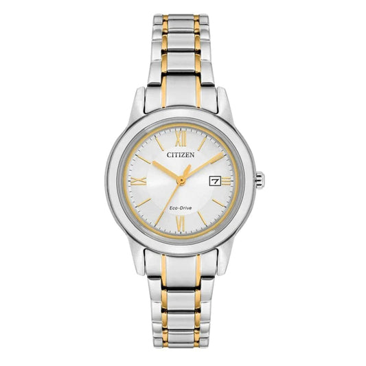 Citizen watch two tone stainless steel Eco-Drive ladies FE1089-81B