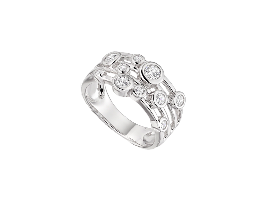 Cubic zirconia Fantasize cocktail dress ring