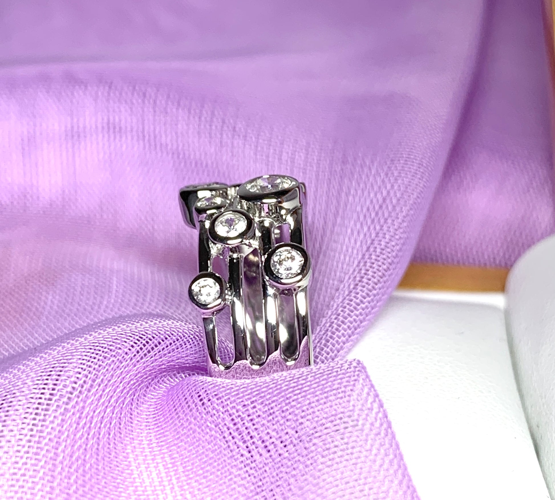 Cubic zirconia Fantasize cocktail dress ring