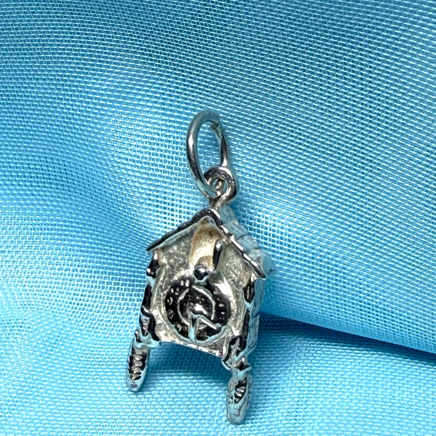 Cuckoo Clock Solid Sterling Silver Charm