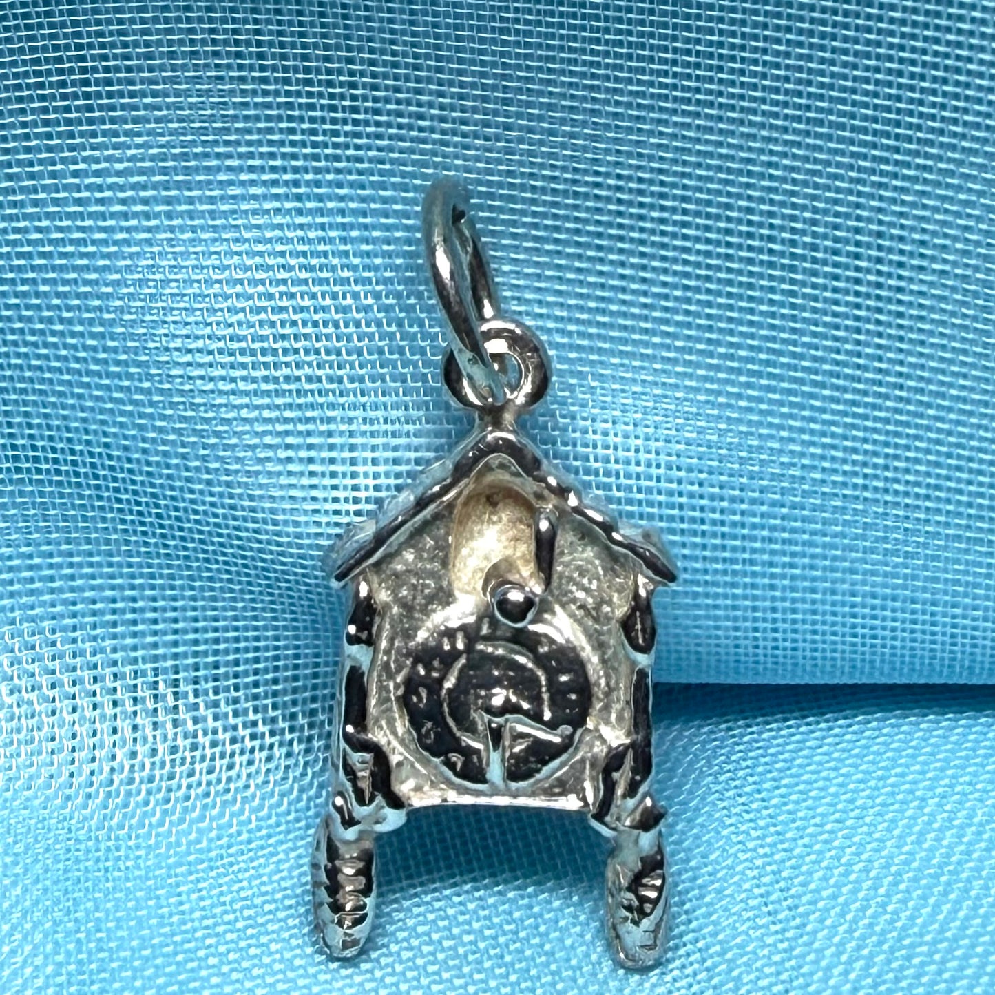 Cuckoo Clock Solid Sterling Silver Charm