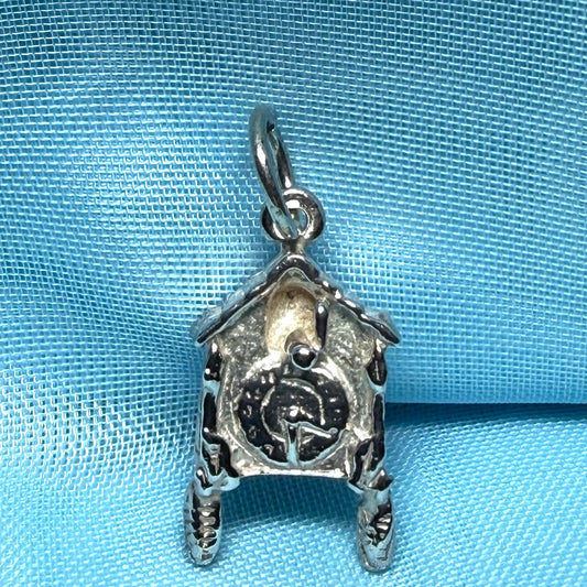 Cuckoo Clock Solid Sterling Silver Charm