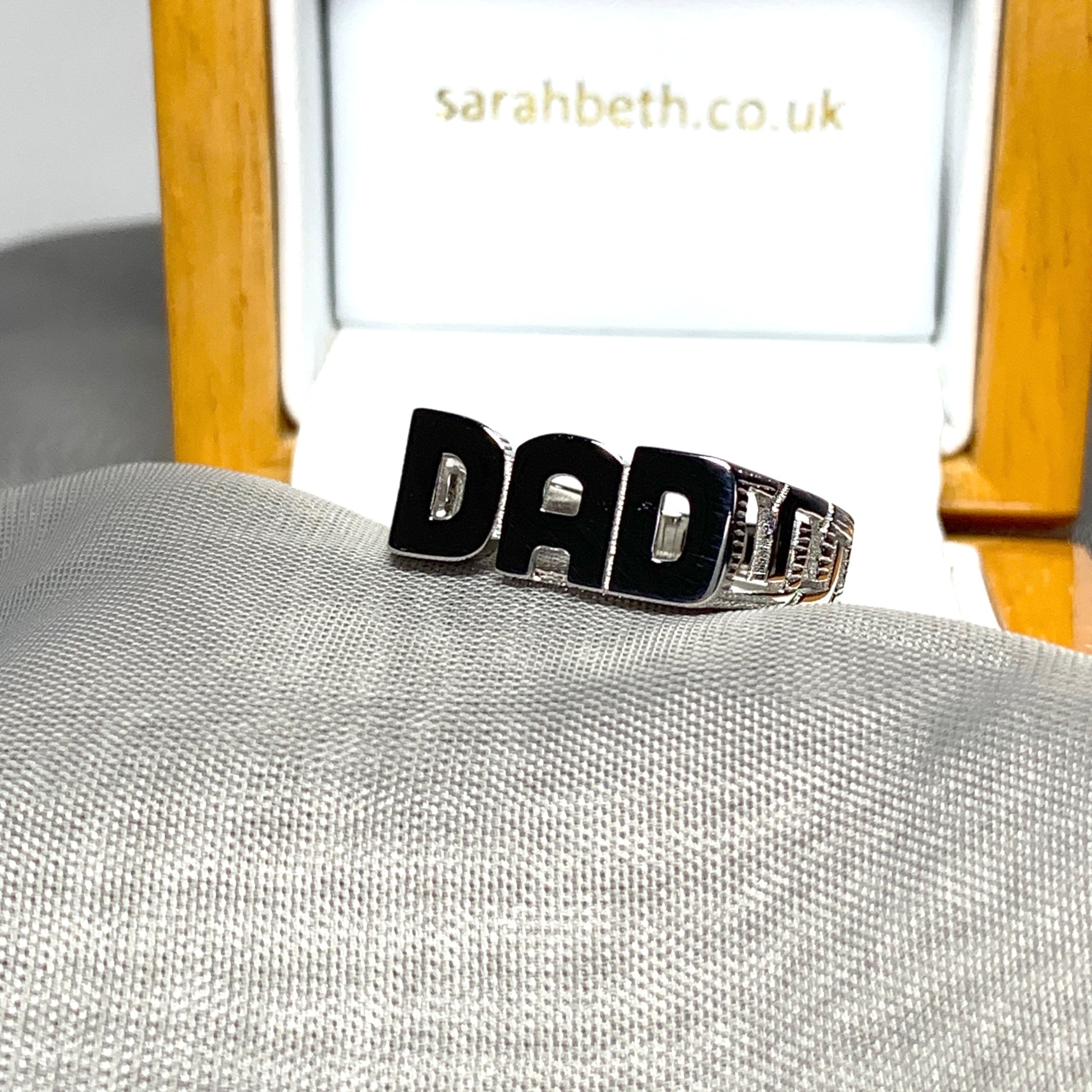 Dad ring men's sterling silver
