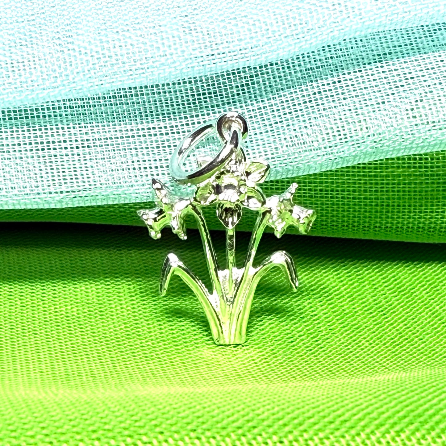 Daffodil Charm Sterling Silver