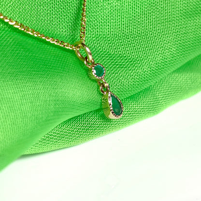 Emerald yellow gold fancy necklace